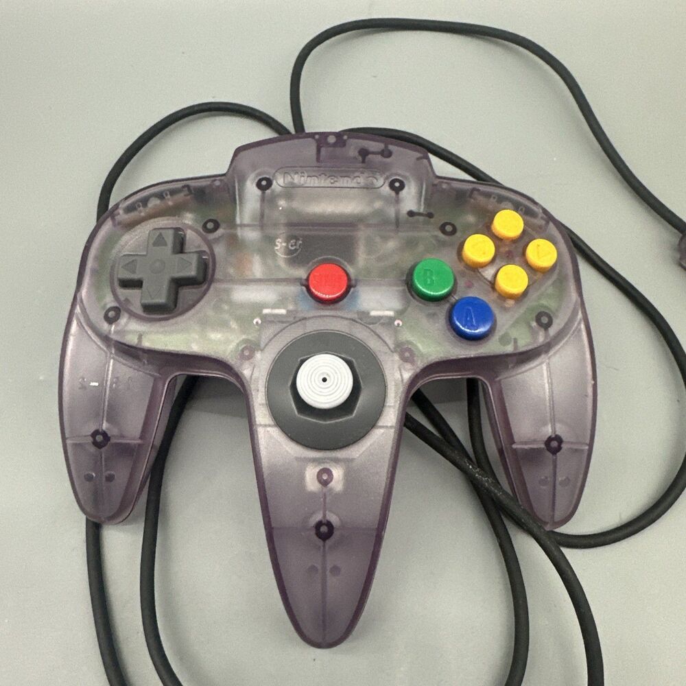 Nintendo 64 N64 Atomic Purple Controller OEM Authentic Super Tight Stick Tested